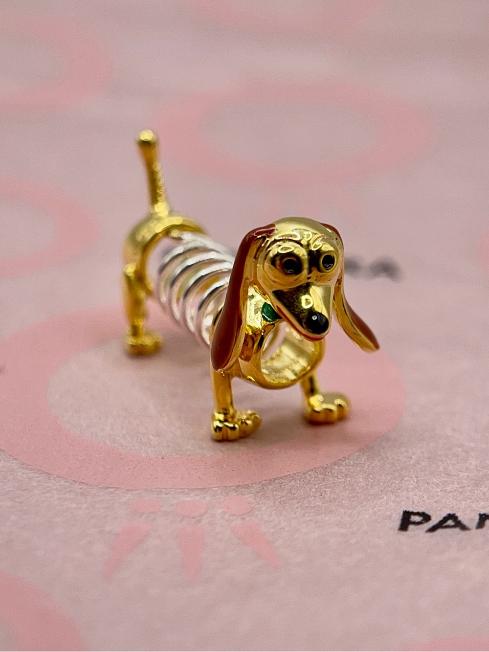 Pandora Disney Pixar Toy Story Slinky Dog Two-Tone Charm